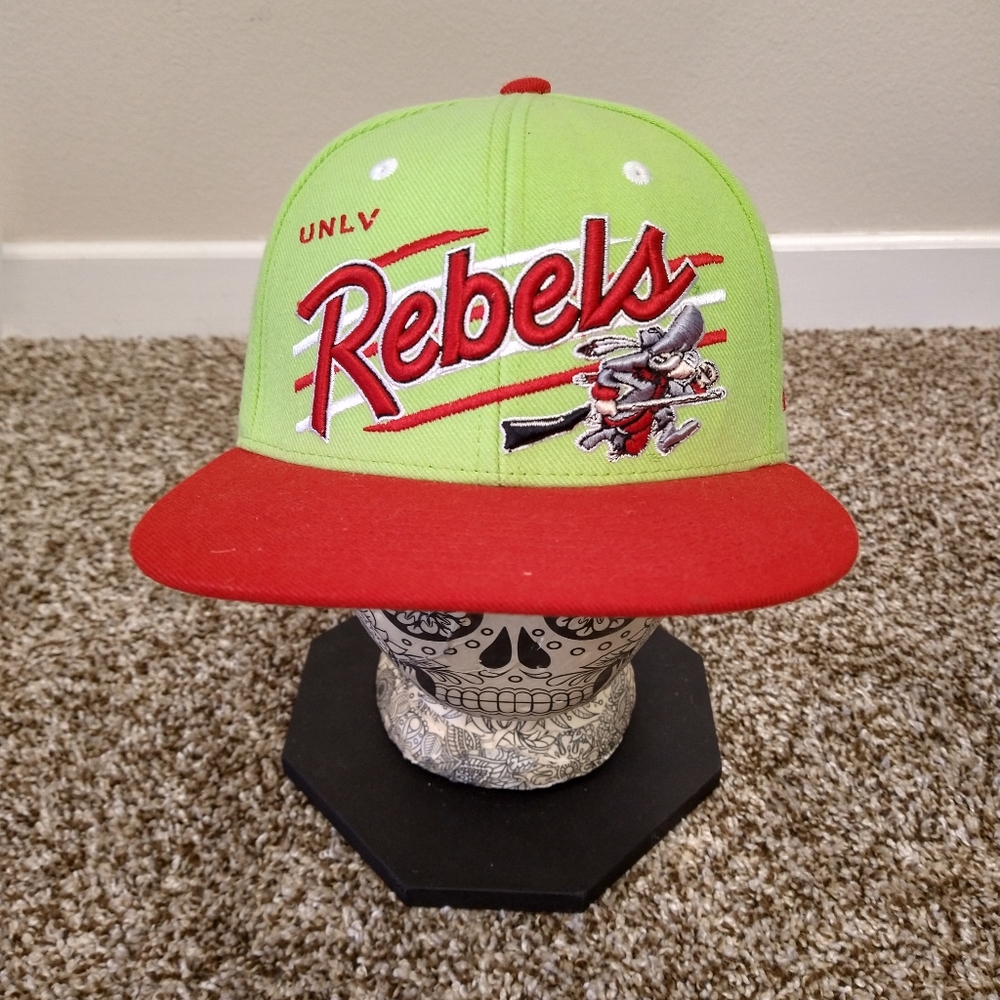 Zephyr University of Las Vegas Rebels Mascot Snapback Hat UNLV Green & Red